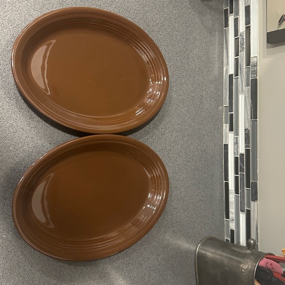 Fiestaware Brown Oval Platters - Picture 2 of 7